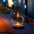 thumbnail image 1 of Pantalla de lámpara de cristal Canlde a prueba de viento con Base, lámpara de mesa, cubierta de luz, soporte de luz de té para tienda, pesca, boda, Fernando Pantalla de vela, 1 of 8
