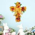 thumbnail image 6 of Nilvkv Easter Decorations, Jesus Cross Lily Wreath Wooden Frame Simulation Garland Religious Front Door Hanging Spring Home Decoration, 6 of 6