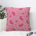 thumbnail image 4 of Pofeuu Watermelon Print Double-sided plush pillowcase Square Throw Pillow Covers Pillows Cover for Living Room Bedroom Sofa Couch Cushion Cover（No pillow core）-26"x26", 4 of 7
