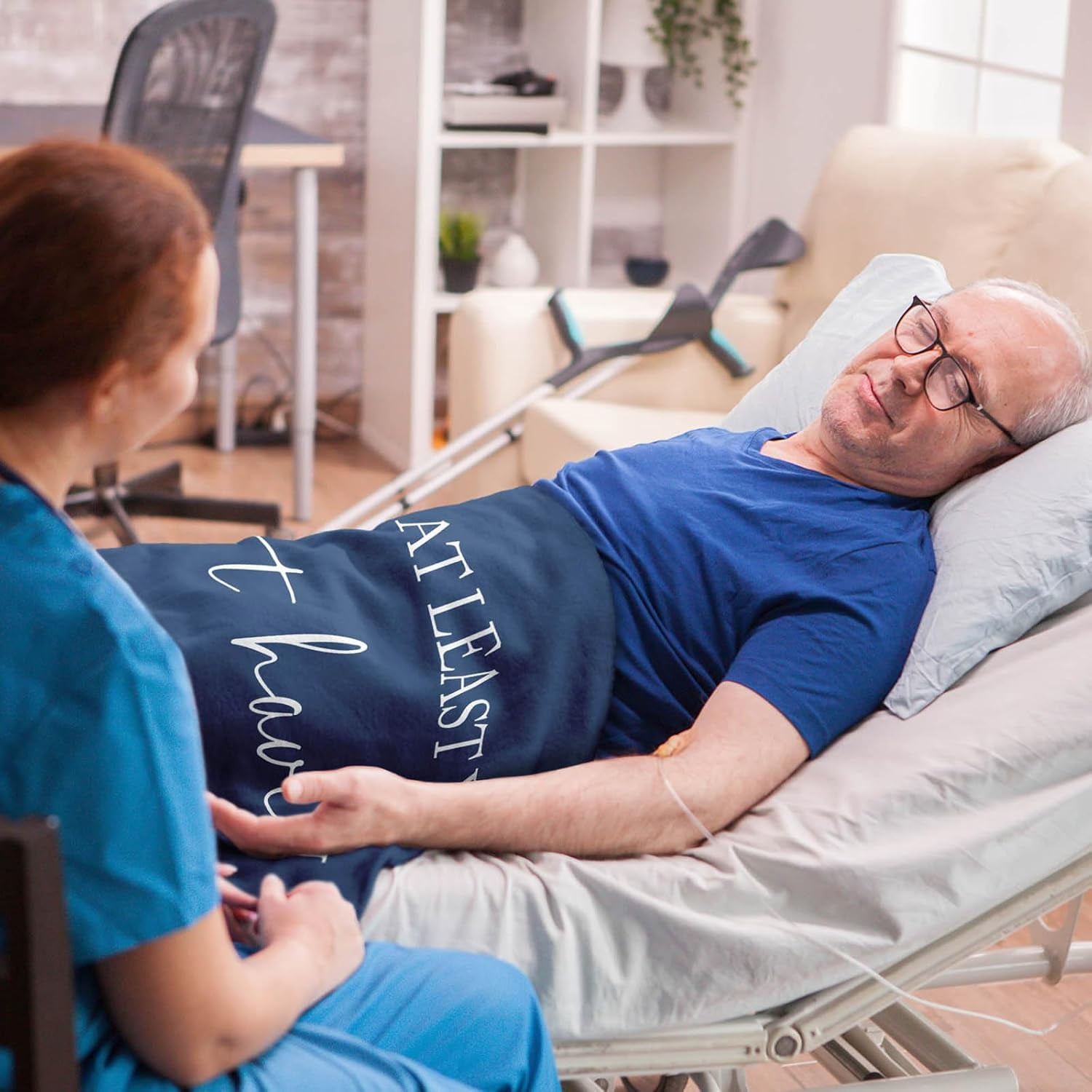 Get Well Gifts for Women/Men Blanket, Get Well Soon/Feel Better/Surgery Recovery/Cheer Up Gifts for Women, at Least You Dont Have to Wear A Cone Throw Blankets
