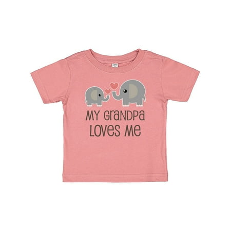 

Inktastic My Grandpa Loves Me Gift Baby Boy or Baby Girl T-Shirt