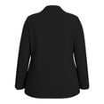 thumbnail image 4 of ClodeEU Women's Plus Size Long Sleeve Notch Collar Blazer,Solid Color Casual Work Jacket Black,Women's Plus XXL, 4 of 7