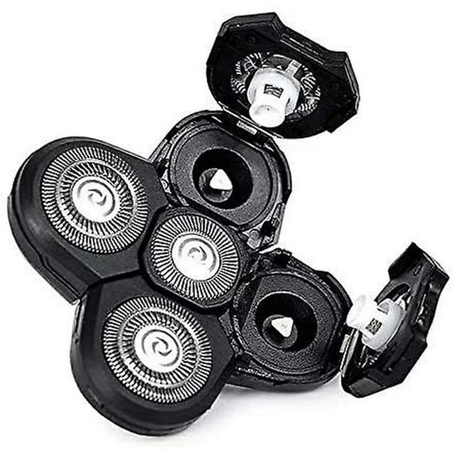 Lames de Rechange pour Rasoir, 5 Têtes de Tondeuse à Barbe Lame de Rechange Facile à Installer Tête de Rasoir Électrique Compatible avec Chauve et Visage