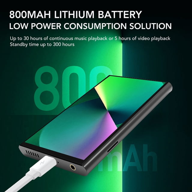 Reproductor M con Bluetooth y Wi Fi, Reproductor MP4 Multifunción 4.0 Reproductor M portátil Reproductor M Elegante y Moderno