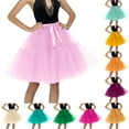 thumbnail image 4 of Womens Tutu Skirt Ballet Tulle Skirts Women's Mini/Midi/Maxi Tulle Skirt Vintage Ballet Bubble Skirt Tulle Petticoat Layered Womens Ballet Tutu Skirts for Girls Tulle Tutu Skirts Party Carnival, 4 of 4