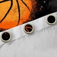 thumbnail image 4 of Manfei Basketball Sport Blackout Curtains Set of 2 (52x84 Each),Ball Game Gamer Window Curtains,Orange Black Curtains and Drapes For Teens,Ultra Soft Home Decor, 4 of 6