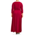 thumbnail image 2 of Ella Samani Plus Size Wrap Dress with ¾-Sleeves, 2 of 2