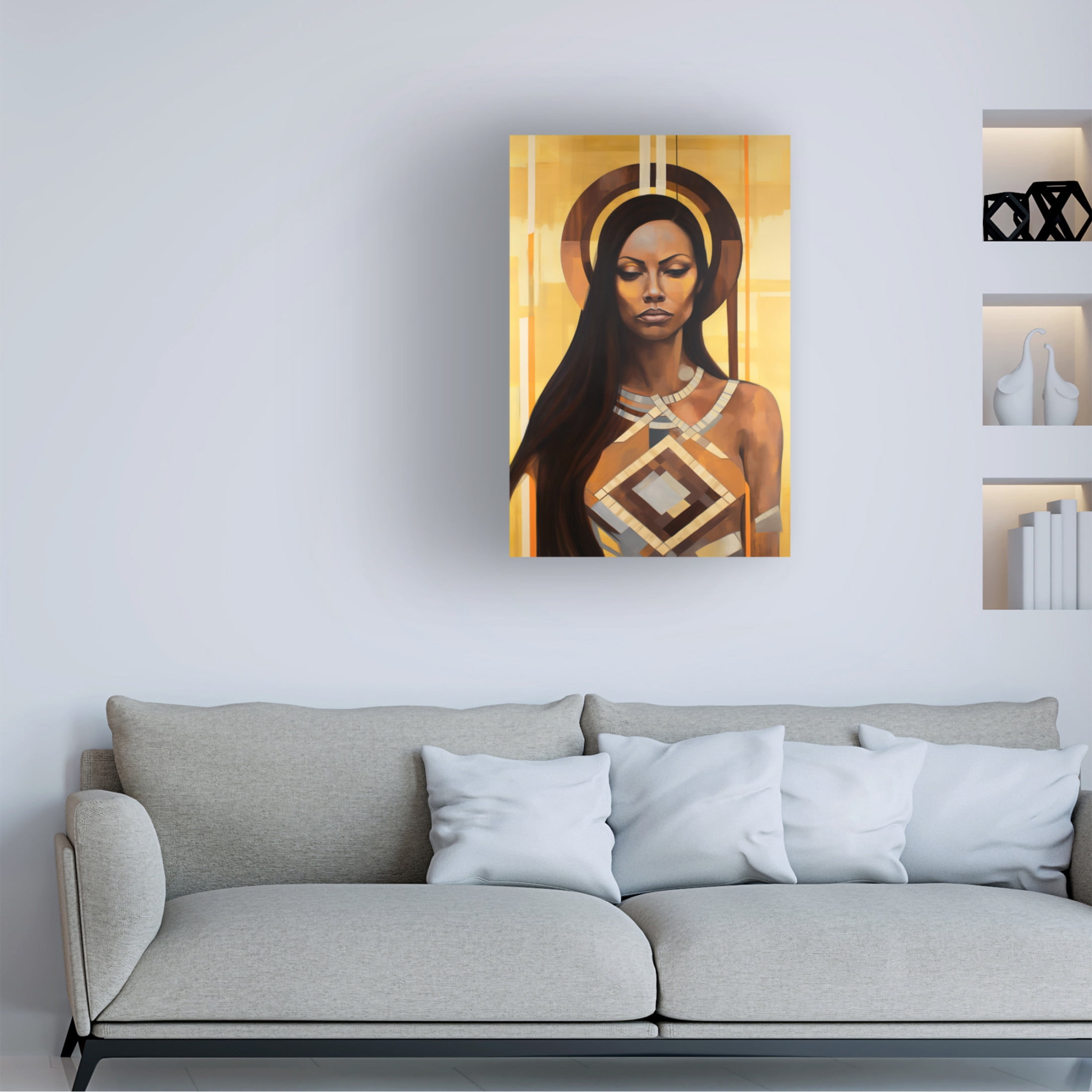 Canvas Wall Art - Ray Heere 'Colorful Model 16' Wall Art for Living Room, Bedroom, or Office Décor by Trademark Fine Art - 22 x 32 Inches