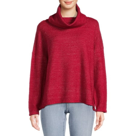 Dreamers by Debut Womens Cowl Neck Pullover Long Sleeve Sweater