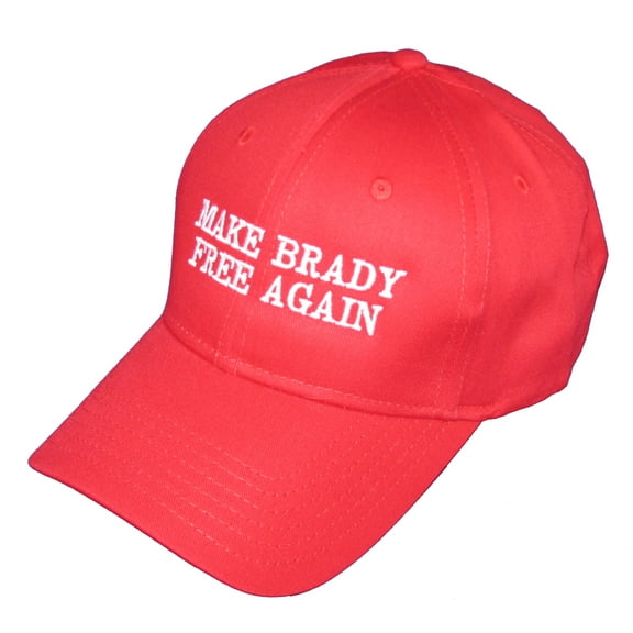 Make Brady Free Again Adjustable Velcro Strap Hat-Red