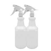 Transparent 32 oz Empty Plastic Spray Bottle for Cleaning Solutions Measurements 2 Pack