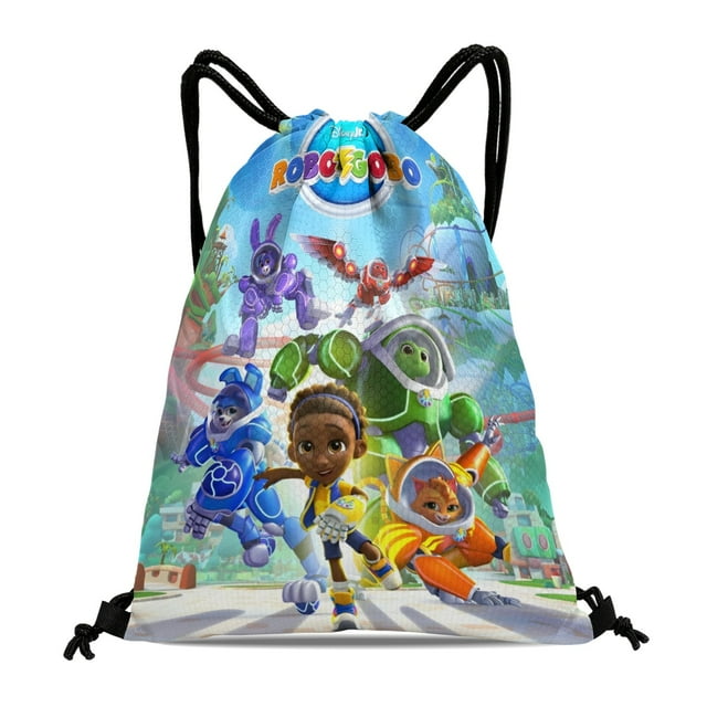 RoboGobo Mochila de Cuerdas para Deportes y Gimnasio, Bolsa de Cuerdas Resistente al Agua, Bolsa Cinch, 30×40cm