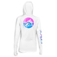 thumbnail image 7 of SCALES Tide Dye Flyer Womens Hooded Performance Shirt White, XLarge Hoodie, 7 of 7