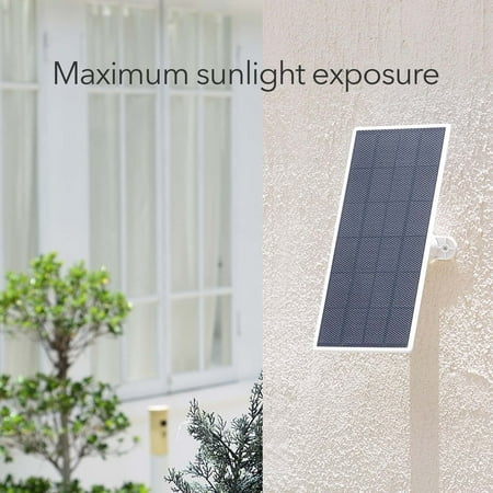 Wasserstein - Solar Panel for Google Nest Cam (Battery) - White