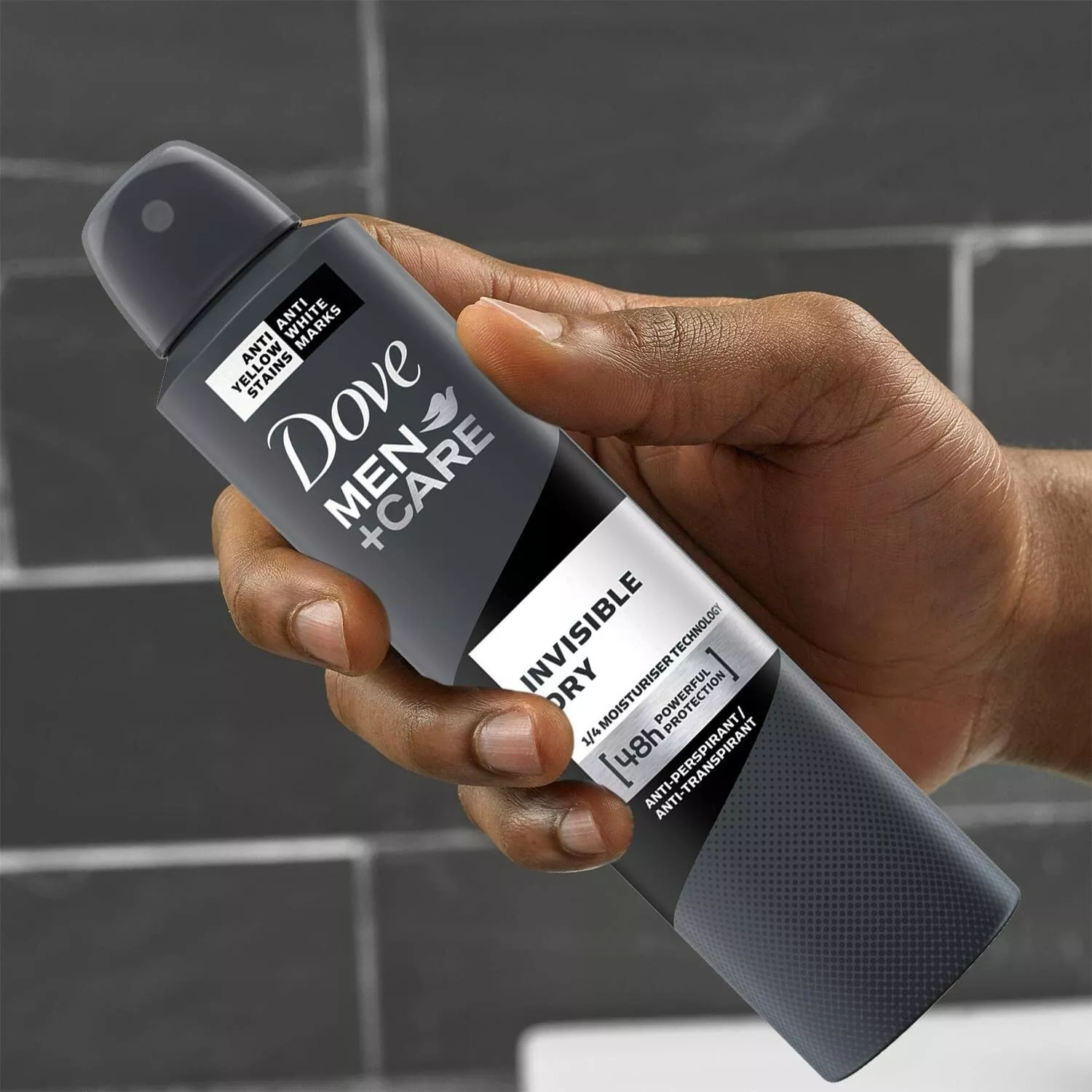6 PK Dove Men + Care Invisible Dry Spray, International Version, 250 ML/8.4 OZ