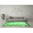 thumbnail image 3 of Ahgly Company Indoor Square Oriental Emerald Green Industrial Area Rugs, 8' Square, 3 of 4