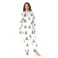 thumbnail image 4 of Adult Christmas Onesie Christmas Tree Semless Zipper One-Piece Pajamas Unisex with Pockets, 4 of 6