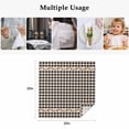 thumbnail image 5 of Cloth Napkins Set of 6 - 20x20 Inches, Western Texas Star Retro Washable Reusable Table Napkins, Country Vintage Black Beige Plaid Soft & Absortbent Dining Napkin for Party Wedding Hotel Restaurant, 5 of 8