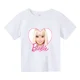 thumbnail image 3 of 2024 Kawaii Barbie Niños Manga Corta Anime Dibujos Animados Niñas Niños Cuello Redondo Camiseta Suave Todo Combinación Y2K Ropa Infantil Ropa de Calle, 3 of 5