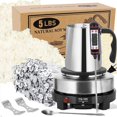 thumbnail image 1 of Kit para hacer velas SAEUYVB con fundidor de cera, 2,27 kg de cera de soja, 1 of 7