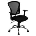 thumbnail image 1 of Mid-Back Black Mesh Swivel Task Chair with Chrome Base and Arms, 1 of 9