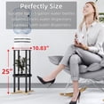 thumbnail image 4 of Metal with Wood Water Dispenser Floor Stand, Water Stands for 1-5 Gallon Bottle Dispenser, New Upgrade 25" Two-Tier Porcelain Ceramic Crocks Water Dispenser for Water Crocks and Plants, Matte Black, 4 of 7