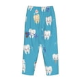 thumbnail image 5 of Naloa Cute Healthy Teeth Print Women’s Ultra-Soft Comfy Pajama Lounge Pants with Pockets & Drawstring, 5 of 8