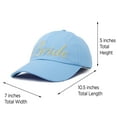 thumbnail image 3 of DALIX Bachelorette Party Hats Bride Squad Dad Caps Wedding Bridal Shower Light Blue, 3 of 5