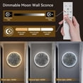 thumbnail image 5 of 48" Ultra-Realistic Resin Moon Wall Light - Plug-In Dimmable LED Sconce with Remote, 45W Main & 20W Night Light, Authentic Meteorite Crater Texture, 1.75" Thick - Ideal for Home & Commercial Decor, 5 of 8