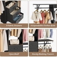 thumbnail image 3 of YOUDENOVA 5FT Wood Closet System with 3 Drawers, 59 Inches Wood Closet Organizer System, Walk-in Closet Built In System Tower with Shelves, Closet Wardrobe Clothes Garment Rack, Black, 3 of 14