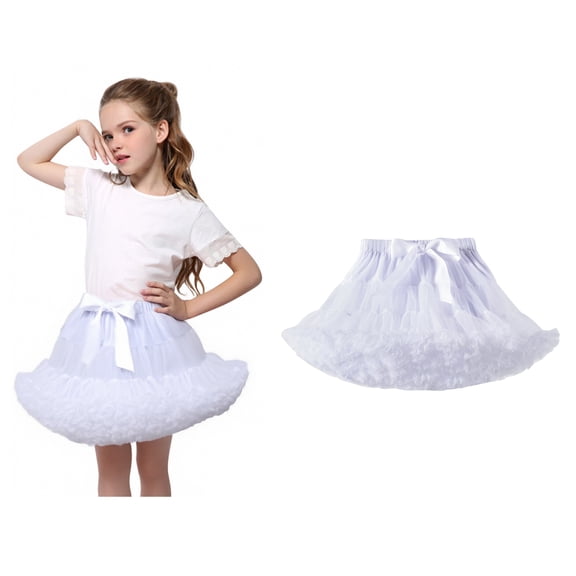 Tutus for Girls Layered White Tutu Elastic Waist Tulle Ballet Skirts Toddler Dress Up Birthday Party 0-2 Years