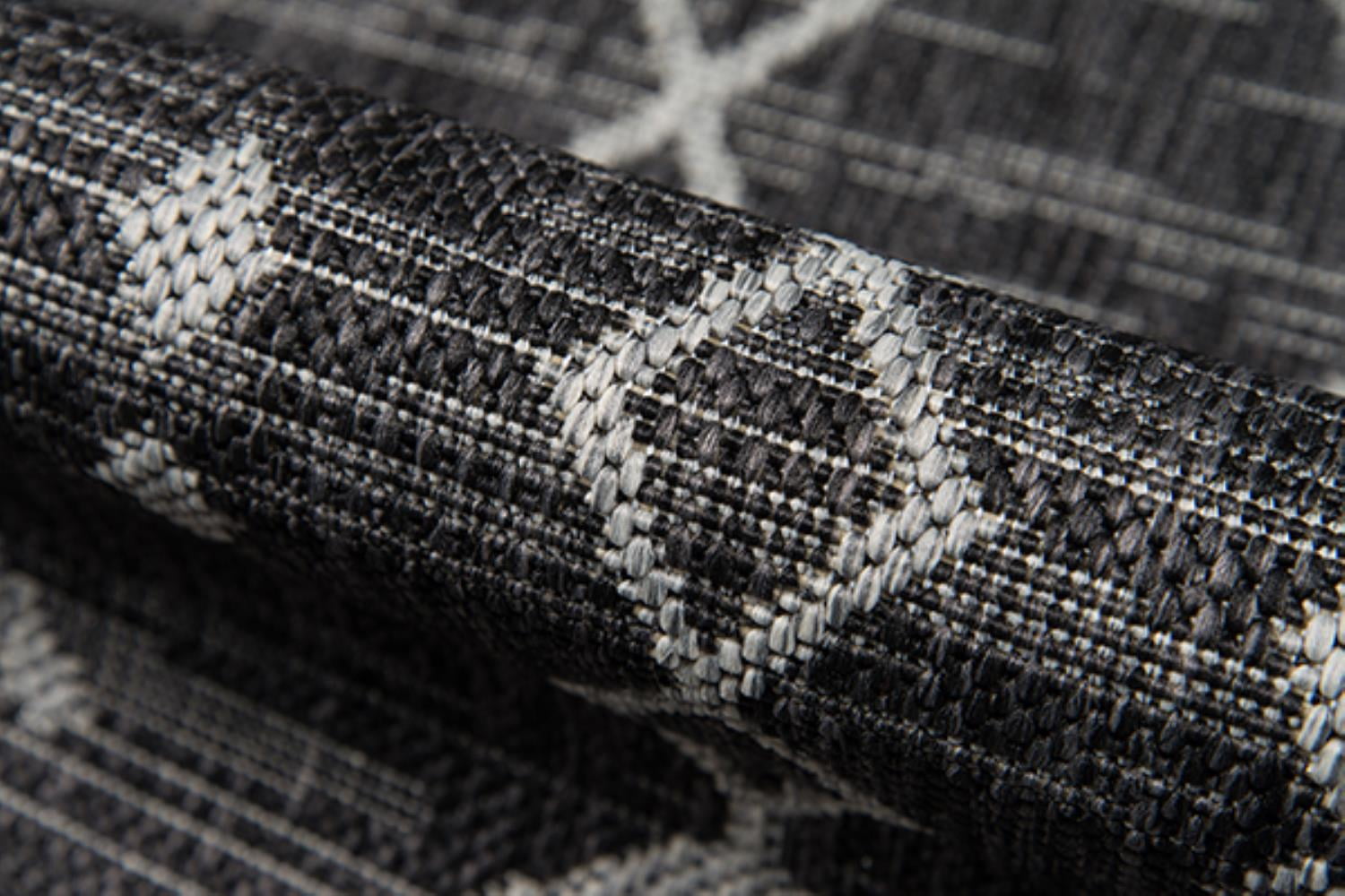 Machine Made Charcoal Charcoal Indoor/Outdoor Rugs