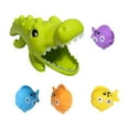 thumbnail image 1 of Juguetes de baño preescolar Crocodile Comiendo Pequeños Pescos Interactivos Decoración de la fiesta Lavado Juego de juguetes de ducha para niñas para, 1 of 9