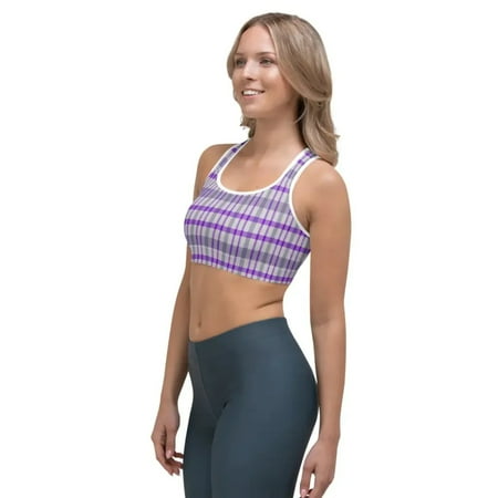 

Women’s Plaid Pattern Soft Colorful Comfortable Sports bra