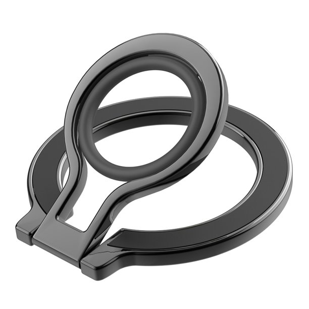 Soporte magnético para anillo de teléfono Soporte de rotación de 360 grados para iPhone 15 14 (negro)