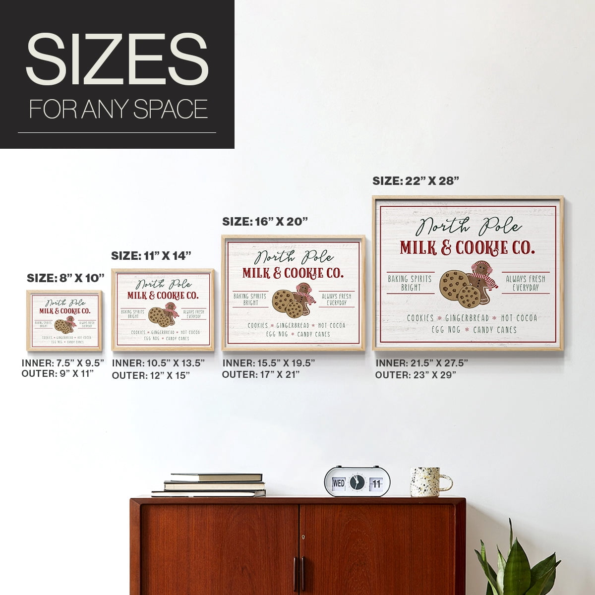 Milk and Cookie Co by Natalie Carpentieri - Restickable Framed Giclée Print