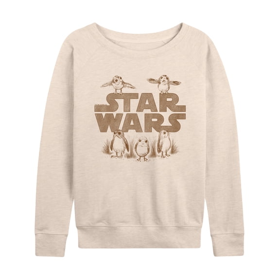 Star Wars - Porg Logo - Women's French Terry Long Sleeve Pullover
