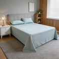 thumbnail image 6 of VOTRUDI 47x91in Waffles Weave Fitted Sheet Singles Soft Breathable For Deep Mattress All Season, 6 of 6