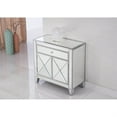 thumbnail image 4 of 1 Drawer 2 Doors Cabinet 28 in. x 13-1/4 in. x 28-1/4 in. in Silver paint, 4 of 5