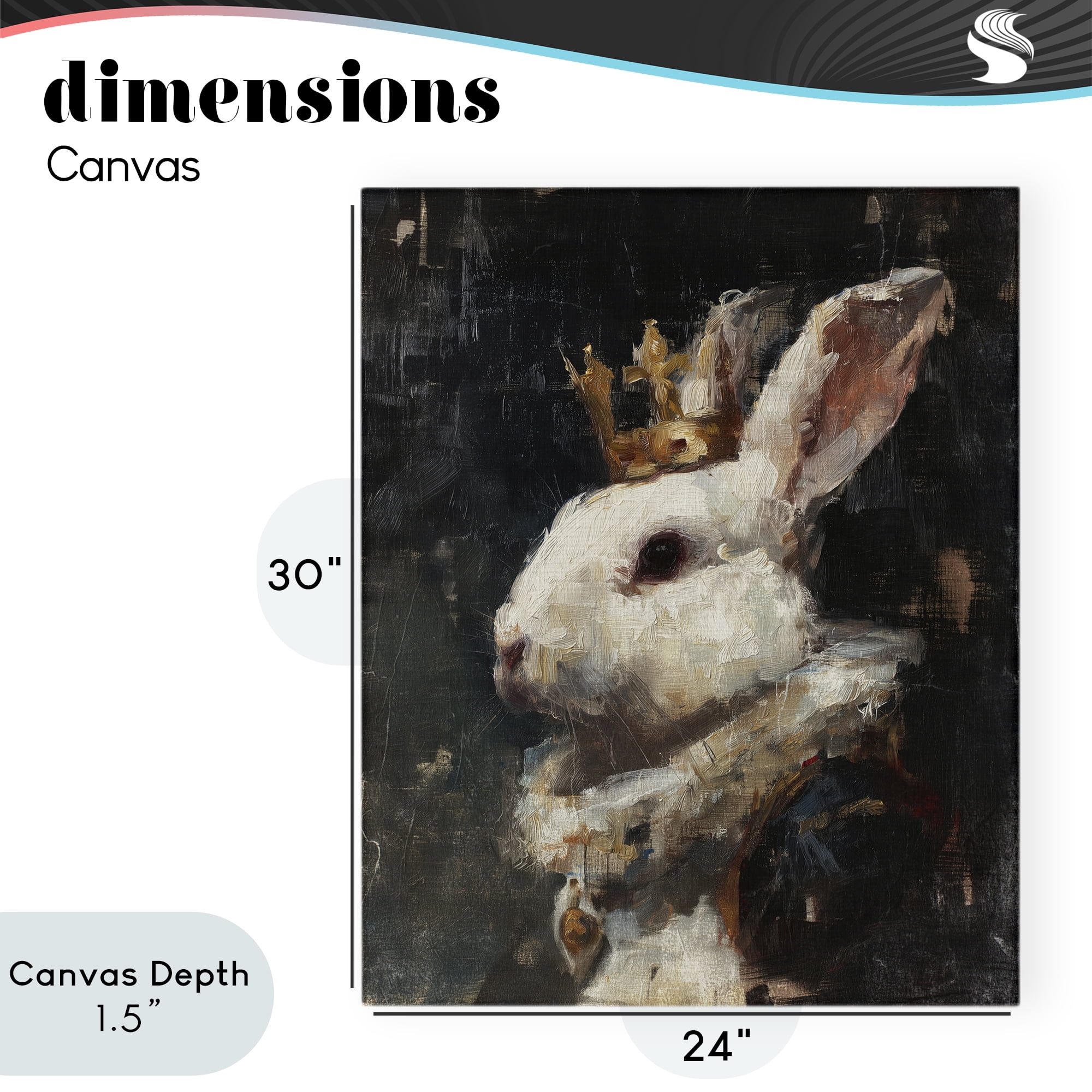 Stupell Industries Regal Monarch Rabbit Canvas Wall Art, design by Svetlana Aleynikova