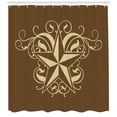 thumbnail image 3 of Ambesonne Prehistoric Country Shower Curtain, Baroque Swirl, 69"Wx70"L, Brown Pale Yellow, 3 of 3