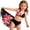 B-Black, variant on Swimsuit for Girls Floral Print Bikini Two Piece Swimwear for Big and Teens Summer Beach Pool Outfit