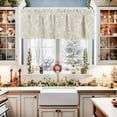 thumbnail image 2 of Vintage Sage Green Flower Curtain Valance for Windows/Living Room/Kitchen/Bathroom/Café, Short Rod Pocket Tier Curtain Window Treatment Panel Modern Ethnic Botanical Topper Curtain 60''x18'', 2 of 6