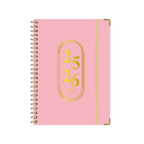 BinKFF Daily Planner 2025-2026, July 2025 - June 2026 Planner, Hard Cover Calendar Planning Book with Notes Pages, 6.3" x 8.4", Academic Weekly&Monthly School Organizer for Students Teachers