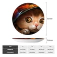 thumbnail image 2 of Gaeub Animal Cat Print Ceramic Plate,Dinner Plates,Bone China Decorative Plates with Display Stand,Art Ceramic Ornaments for Wall Hanging Decoration-10in, 2 of 6