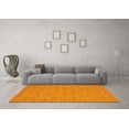 thumbnail image 3 of Ahgly Company Machine Washable Indoor Square Abstract Yellow Contemporary Area Rugs, 7' Square, 3 of 4