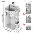 thumbnail image 4 of JUPSK Baby Hanging Diaper Caddy, Foldable Baby Changing Table Diaper Organizer Crib Hanging Storage Bag, Polyester Oxford Cloth, 4 of 7