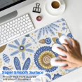 thumbnail image 4 of Long Mouse Pads for Desk,Blue and Yellow Pioneer Flower Desk Mats on Top Of Desks, Desk Mouse Pad Extra Large with 3mm Non-Slip Base and Stitched Edge for Gaming,Office,Work,Home 31.5"x11.8", 4 of 6
