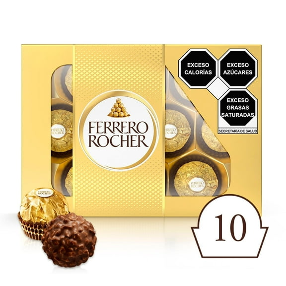 Galletas cubiertas Ferrero Rocher relleno con avellana 125 g