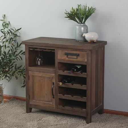 Wine Station Wood Console Cabinet Walmart Com